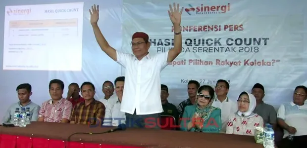Konferensi Pers Pemenang Quick Count Pilbup Kolaka
