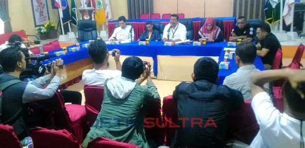 Konferensi Pers KPU Sultra terkait PSU