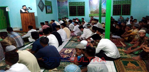 Plt Walikota Sulkarnain saat mengisi dakwah islamiah di masjid baburrahman Labibia