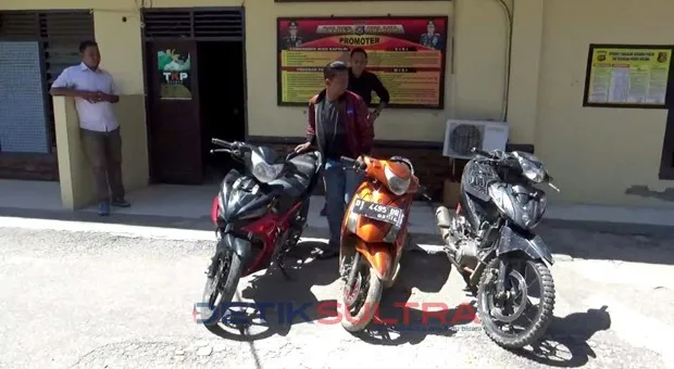 Barang Bukti tiga motor hasil curian