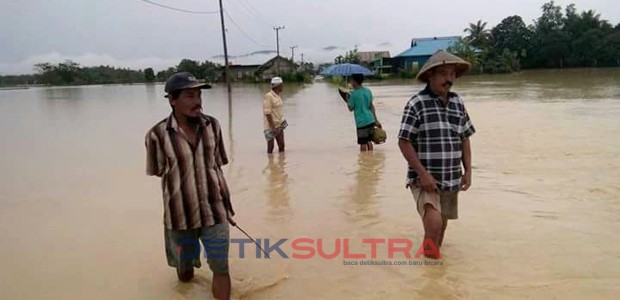 Lahan Pertanian warga yang terendam banjir