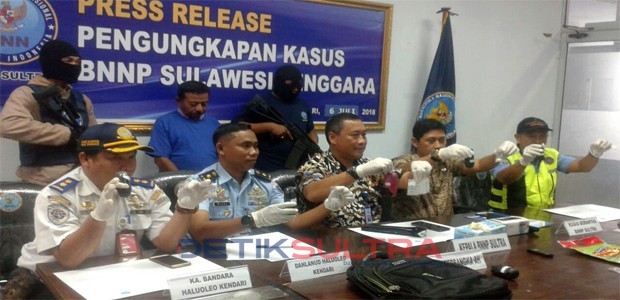 Press Release Kasus Narkoba yang ditangkap BNNP SUltra