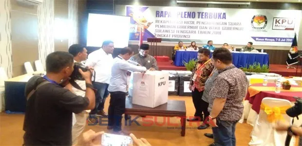 Rapat Pleno Penghitungan suara pilgub sultra
