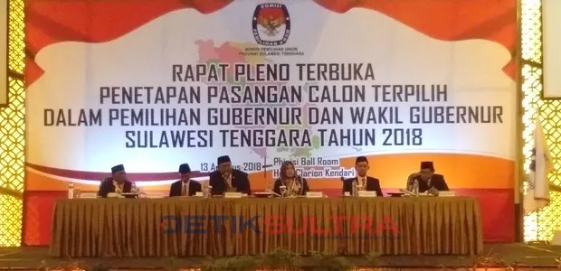 Rapat Pleno Penetapan Gubernur Sultra