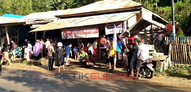 RUmah Korban Tenggelam di SUngai Konaweeha