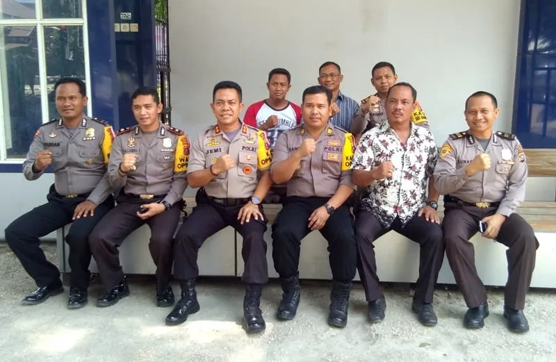 Kapolres Kendari bersama jajarannya