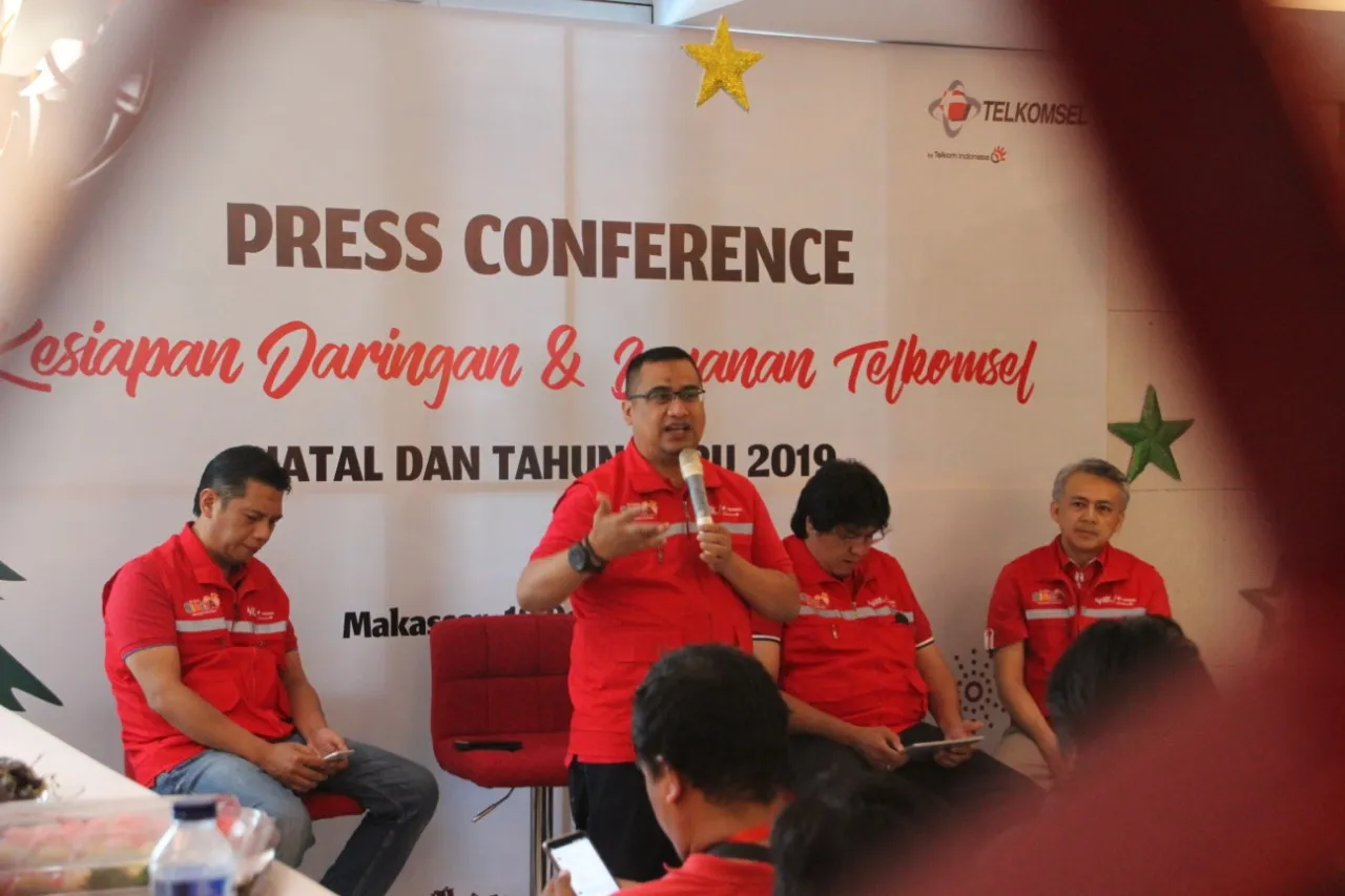 Ketgam: Suasana Konfrensi pers Telkomsel