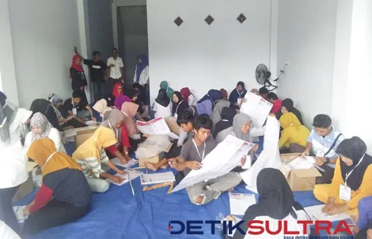 Pelipatan surat suara di KPU Kolut
