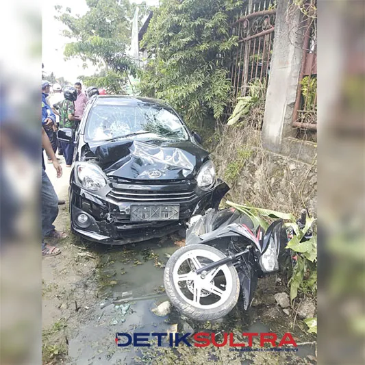 Kendaraan korban rusak parah