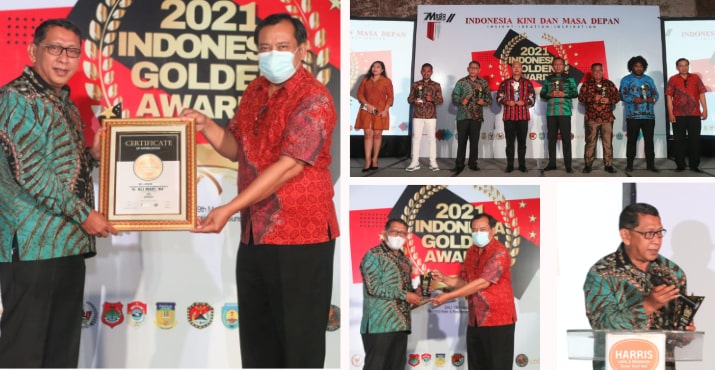 Gubernur Sultra Terima Penghargaan The Best Governor pada 2021 Indonesia Golden Awards