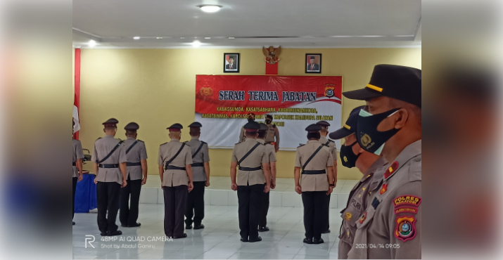 Kapolres Pimpin Sertijab Sejumlah Pejabat Wilayah Hukum Polres Wakatobi