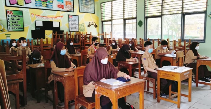 SMP di Kota Kendari UAS Tatap Muka dengan Patuh Prokes Covid-19