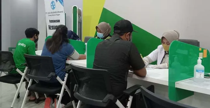 Jasa Raharja Gelar Pemeriksaan Kesehatan Gratis di Kantor Grab Sultra