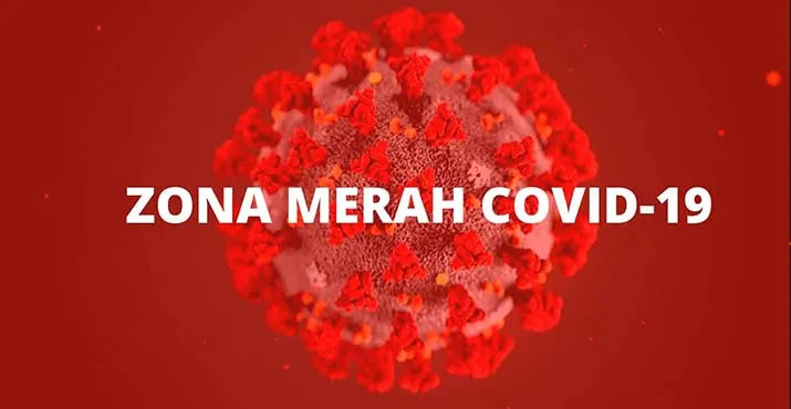 Ilustrasi covid 19 zona merah
