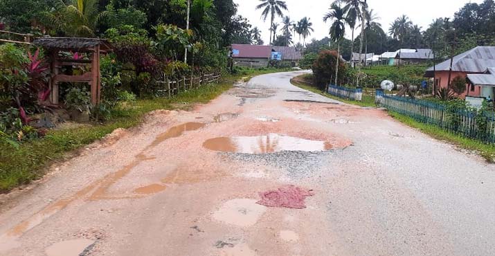 Potret Ruas Jalan Provinsi Kendari-Motaha, Tak Layak Dilalui Kendaraan
