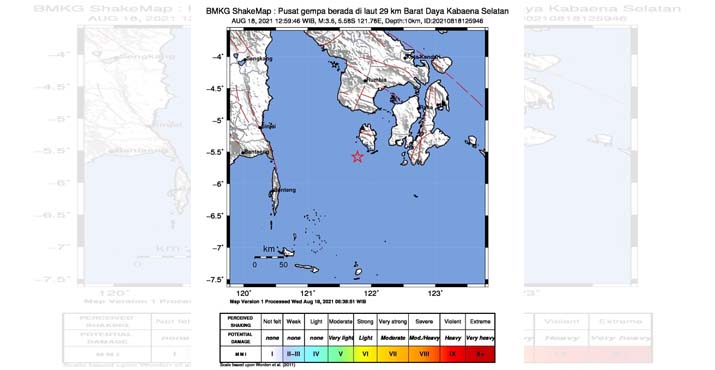 Bombana Diguncang Gempa 3,6 SR, BMKG: Tak Berpotensi Tsunami