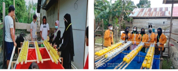 KKN Tematik: Mahasiswa UHO Sosialisasi Manfaat Plastik Bekas untuk Aquaponik