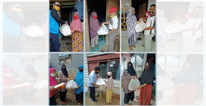 Camat Mandonga Tuntas Salurkan Bantuan pada Warga Terdampak Covid-19