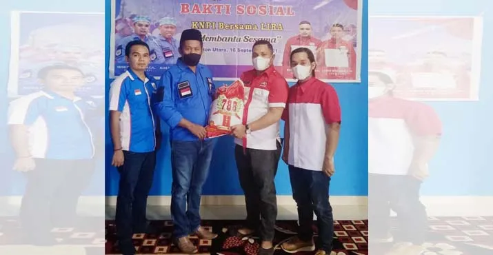 KNPI Butur Gandeng LSM LIRA Gelar Bakti Sosial