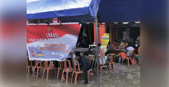 Gandeng Polda Sultra, STIMIK Bina Bangsa Vaksinasi Mahasiswa