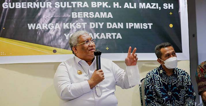 Ali Mazi Berkunjung ke Asrama Mahasiswa Sultra di Yogyakarta