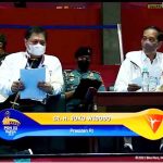 Menko Airlangga Dampingi Presiden Jokowi Tinjau Arena Wushu PON XX