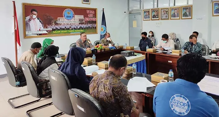 Top! Rapat BNN Sultra Bersihkan Kampus dari Narkoba Terapkan Prokes Covid-19