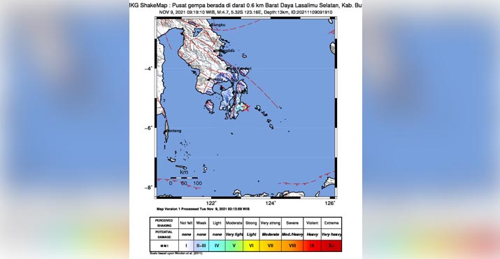 Buton Diguncang Gempabumi 4.7 SR, BMKG: Tak Potensi Tsunami