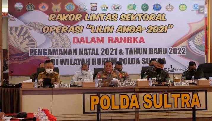 Jelang Natal dan Tahun Baru, Polda Sultra Gelar Rakor Lintas Sektoral