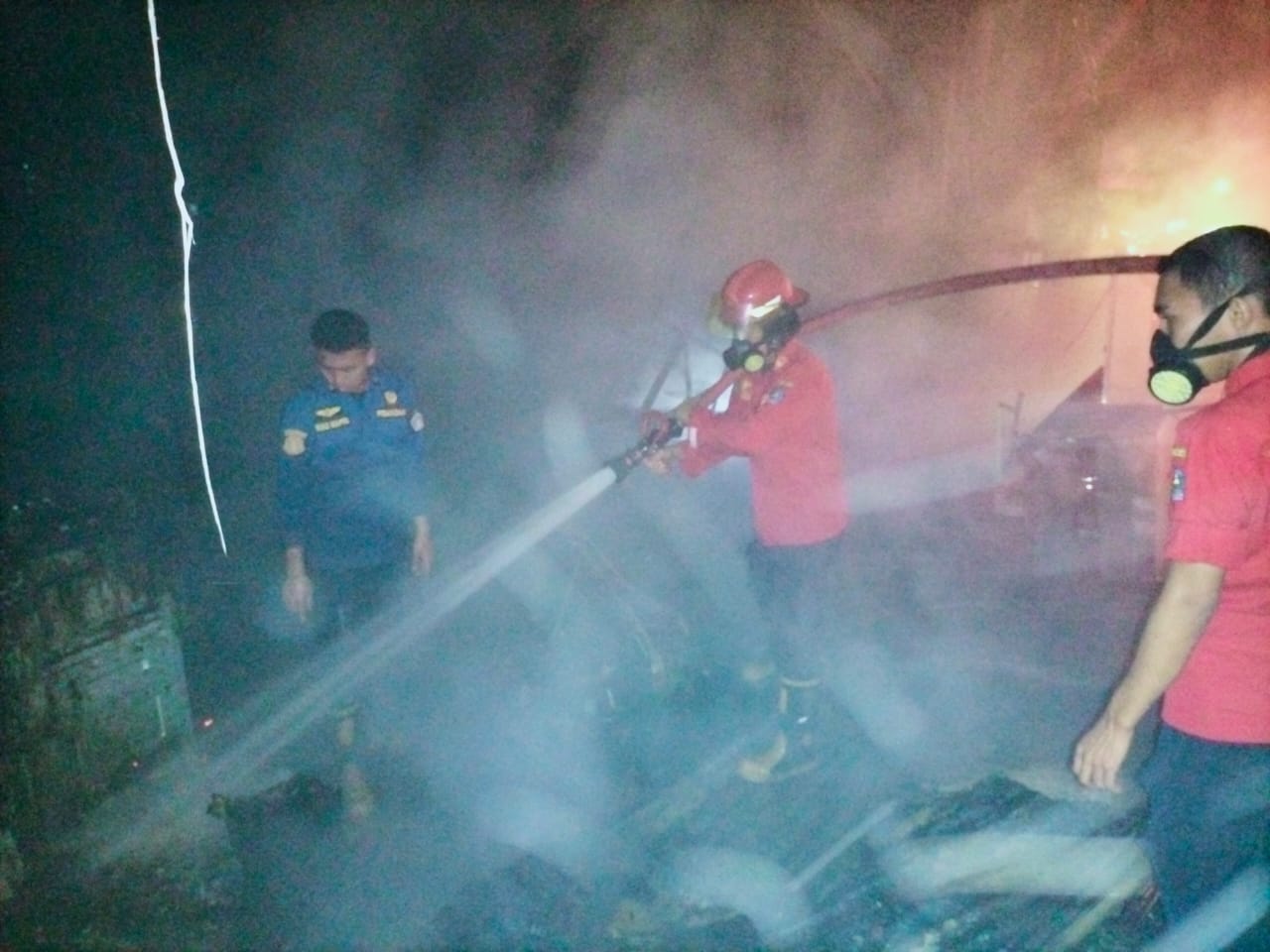 Empat Unit Kios di Jalan Budi Utomo Kadia Ludes Terbakar