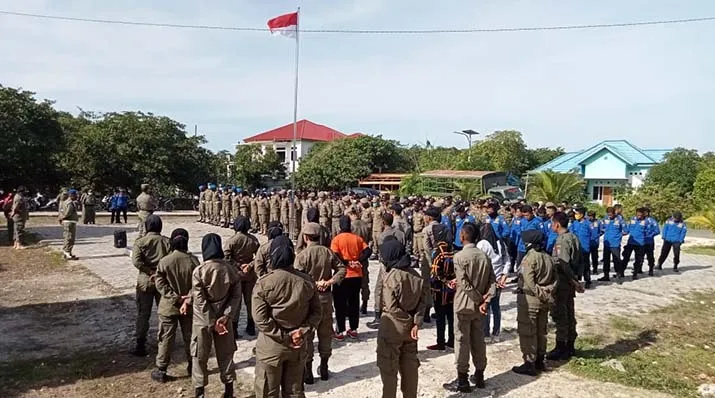 Satpol PP dan Damkar Butur Gelar Apel Akbar