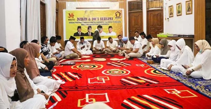 DPD Gerindra Sultra Gelar Zikir dan Doa Bersama di Momen HUT ke-14