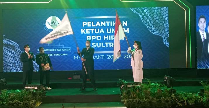 Alvian Taufan Putra Resmi jadi Ketua BPD Hipmi Sultra Gantikan Sucianti Saenong