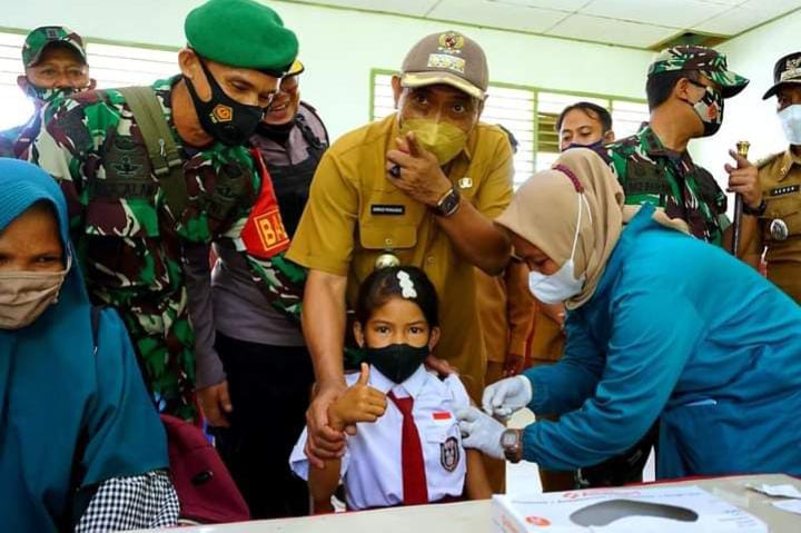 9.076 Anak Usia 6-11 Tahun di Baubau Telah Divaksin