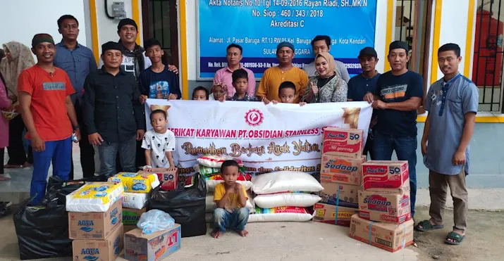 Ramadan Berbagi, Serikat Karyawan PT OSS Salurkan Bantuan ke Panti Asuhan