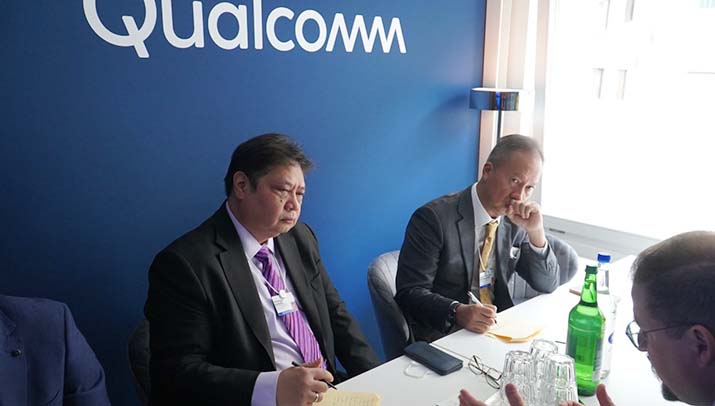 Gelaran WEFAM 2022, Menko Airlangga Bertemu CEO Qualcomm, Bahas Potensi Digitalisasi di Indonesia