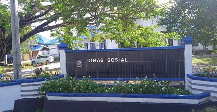 Kantor Dinas Sosial kabupaten Buton Utara. (Foto: Zual/detiksultra.com)