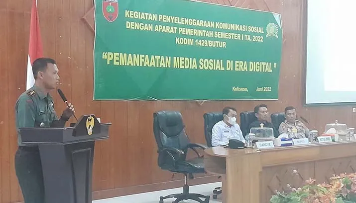 Kodim 1429 Buton Utara Selengarakan Komunikasi Sosial Lintas Sektor