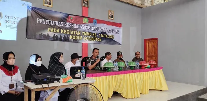 Rangkaian TMMD, Kodim Buton Sosialisasi Bahaya Stunting di Buton Tengah