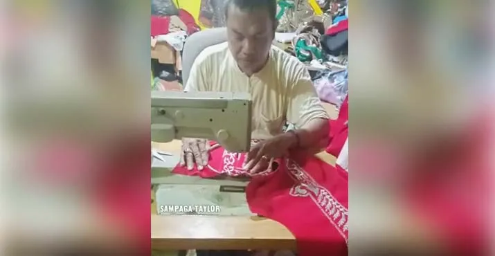 Di Tangan Dingin Husain Sampaga, Baju Adat Buton yang Dikenakan Jokowi Hanya Butuh Dua Hari untuk Dijahit