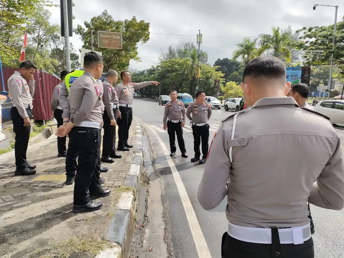 Satlantas Polresta Kendari Survei Lokasi Pemasangan Kamera Tilang Elektronik