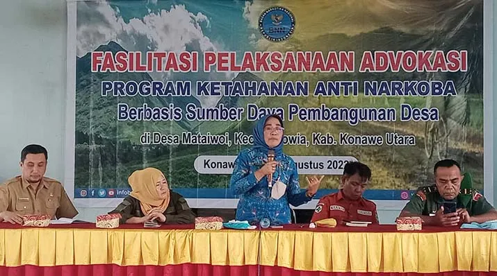 BNNP Sultra Sosialisasi Penguatan Fasilitasi Pembentukan Desa Bersih Narkoba