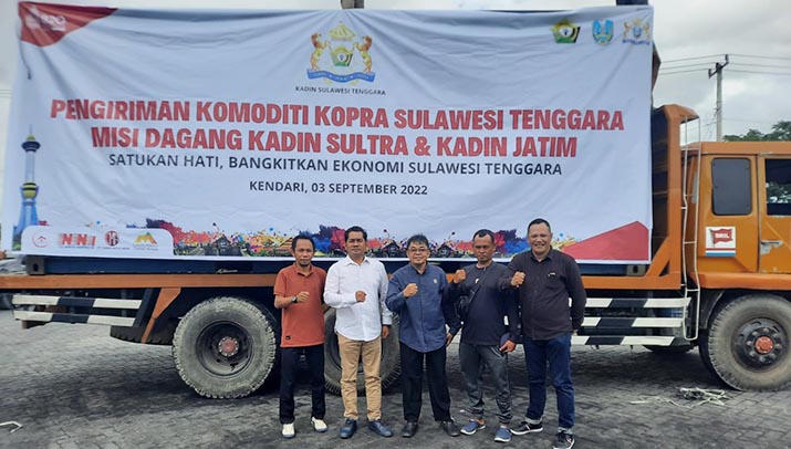 Lagi, Perusahaan Binaan Kadin Sultra Kirim 28 Ton Kopra ke Surabaya