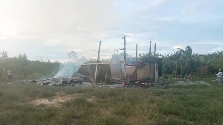 Ditinggalkan Ibadah, Rumah Seorang Warga di Mubar Hangus Terbakar