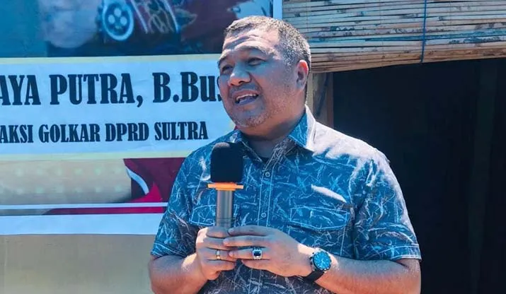 Ketua Fraksi Partai Golkar DPRD Sultra, Aksan Jaya Putra (AJP). Foto: Sunarto/Detiksultra.com