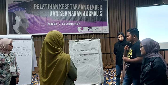 AJI Kendari Beri Pelatihan Kesetaraan Gender dan Keamanan Jurnalis