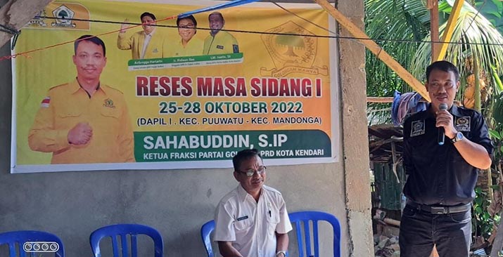 Ketua Fraksi Golkar DPRD Kendari, Sahabuddin. Foto: Sunarto/Detiksultra.com