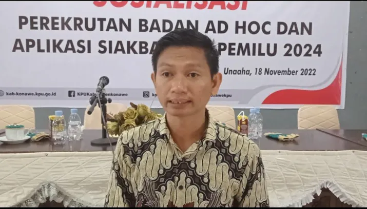 Ketua Divisi SDM dan Parmas KPU Konawe, Andang Masnur