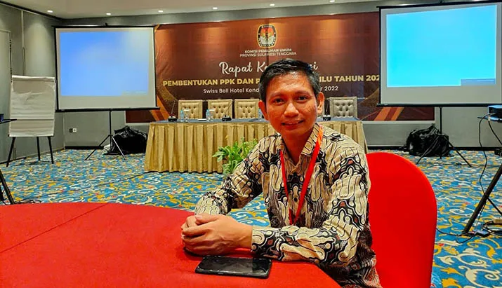 Ketua Divisi Parmas dan SDM KPU Konawe, Andang Masnur. Foto: Istimewa.
