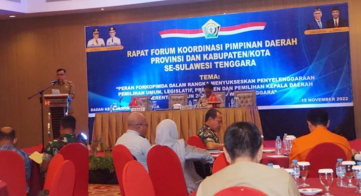 Ciptakan Pemilu Damai, Kesbangpol Sultra Gelar Rapat Koordinasi